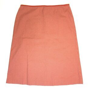 Y2K Vintage GAP A Line Skirt Red White Check Lightweight Knee Length Size 4